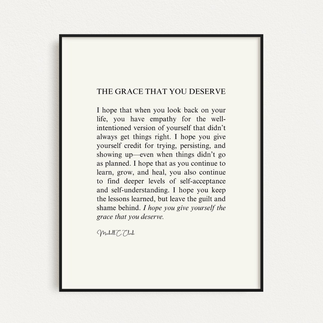 "The Grace That You Deserve" print - Matte Paper - Prints By Michell