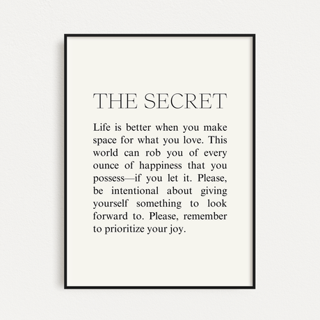 "The Secret" print - Print Material - Prints By Michell